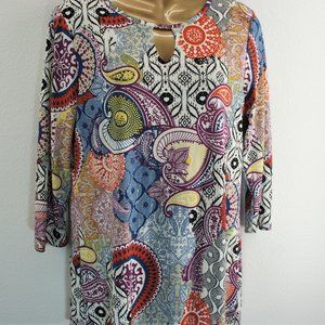 Chicos abstract tunic jersey top size 0